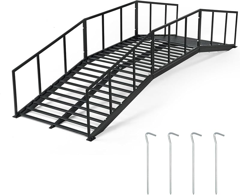 OLBRUS Bridge8 8 ft metal garden bridge